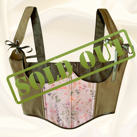 Corset 'Forest Green' Reversible